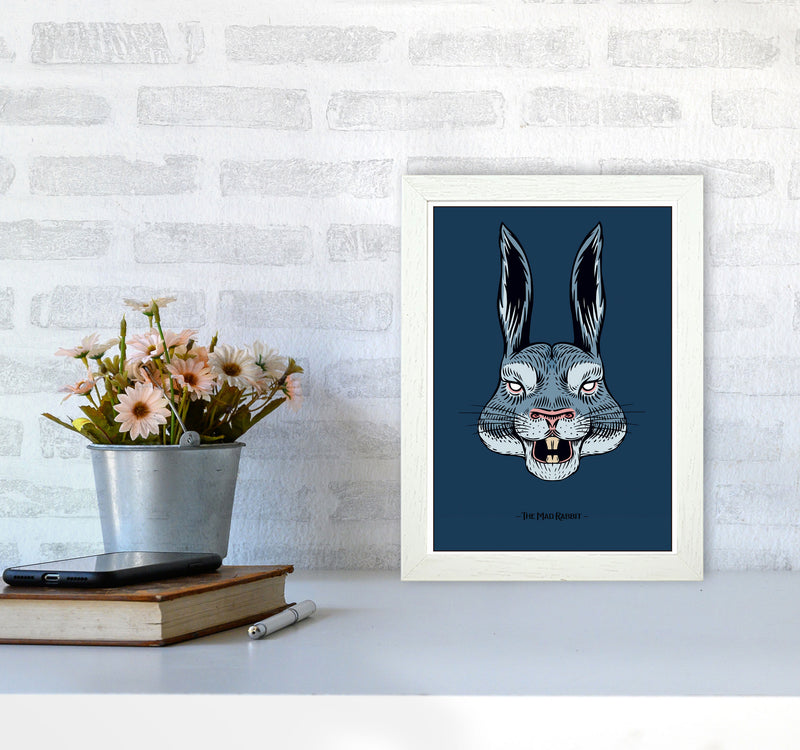 The Mad Rabbit Art Print by Jason Stanley A4 Oak Frame