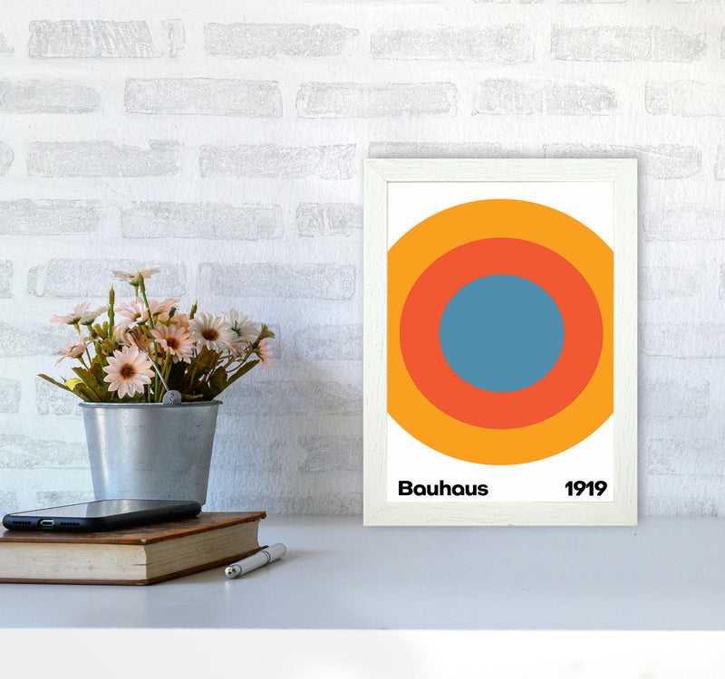 Bauhaus Circle Art Print by Jason Stanley A4 Oak Frame