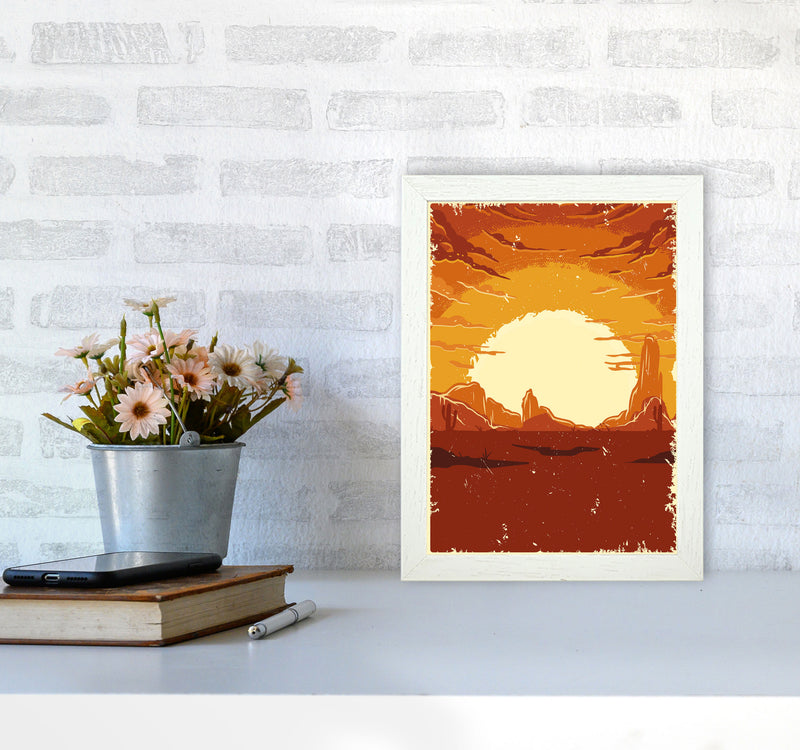 Desert Sunset Art Print by Jason Stanley A4 Oak Frame