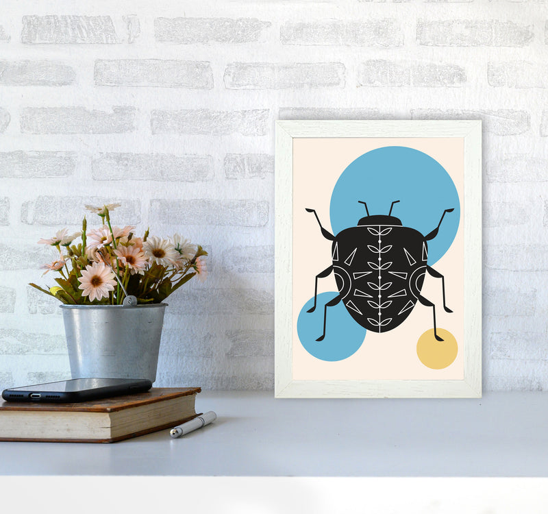 Lonely Beetle Art Print by Jason Stanley A4 Oak Frame