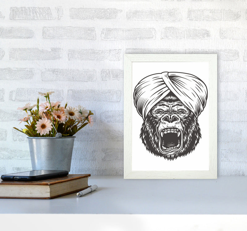 Wise Gorilla Art Print by Jason Stanley A4 Oak Frame