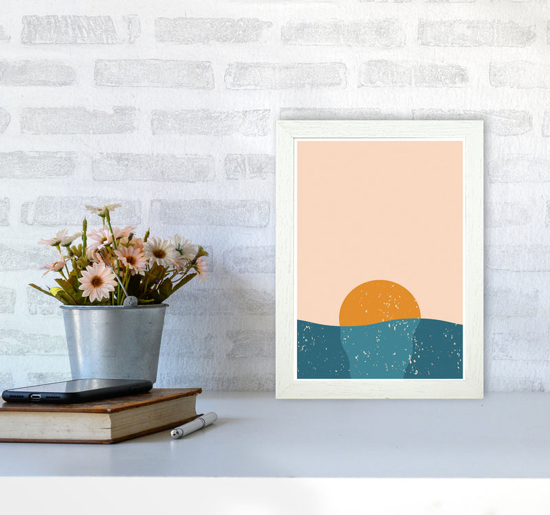 Melty Sunset Art Print by Jason Stanley A4 Oak Frame