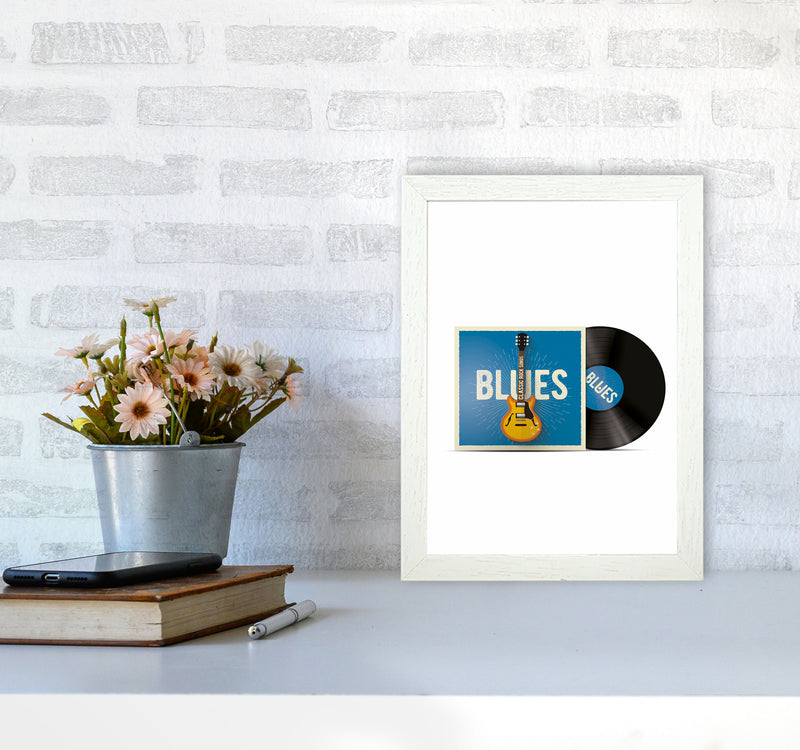 Blues Vinyl Art Print by Jason Stanley A4 Oak Frame