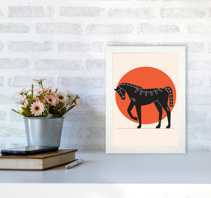 Proud Horse Art Print by Jason Stanley A4 Oak Frame