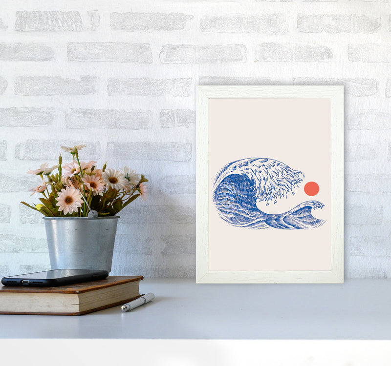 The Wave II Art Print by Jason Stanley A4 Oak Frame