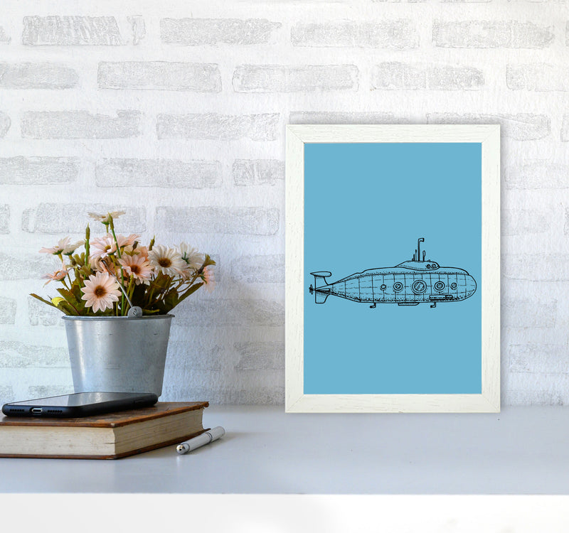 Below Sea Art Print by Jason Stanley A4 Oak Frame