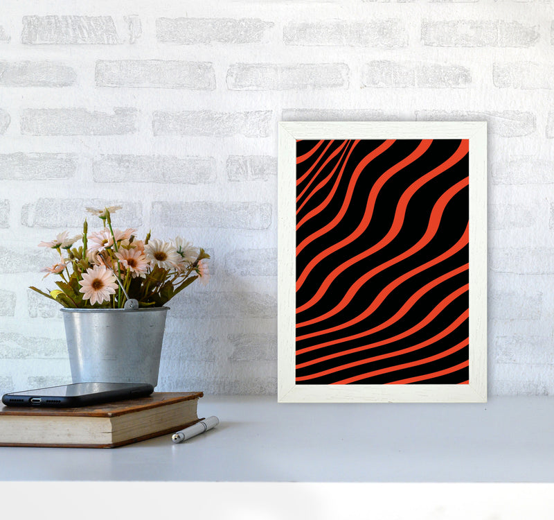 Red Vibes Art Print by Jason Stanley A4 Oak Frame