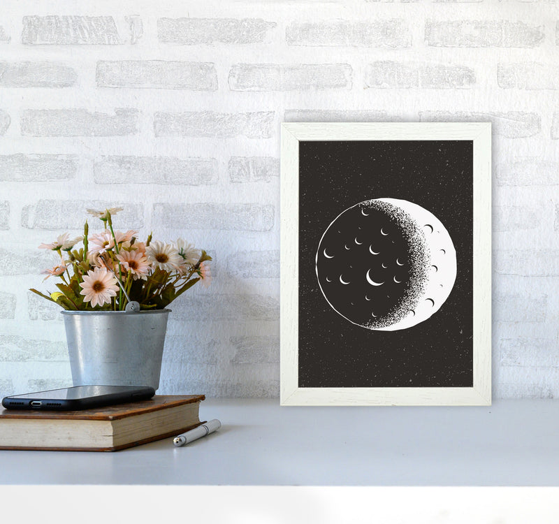 Moon Vibes Art Print by Jason Stanley A4 Oak Frame