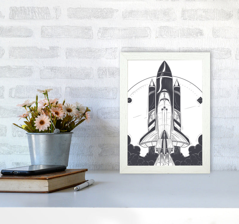 Blastoff! Art Print by Jason Stanley A4 Oak Frame