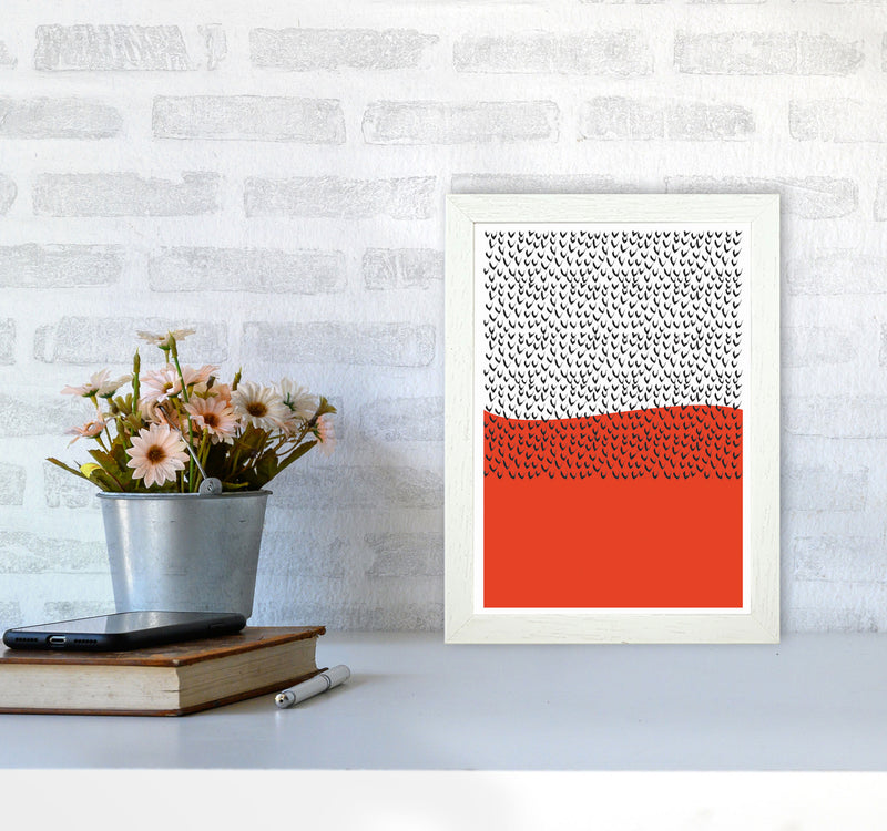 Red Vibe Art Print by Jason Stanley A4 Oak Frame