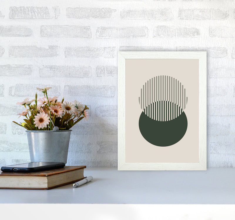 Minimal Abstract Circles III Art Print by Jason Stanley A4 Oak Frame