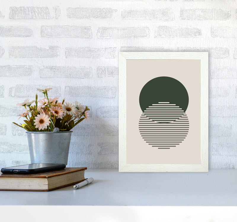 Minimal Abstract Circles II Art Print by Jason Stanley A4 Oak Frame