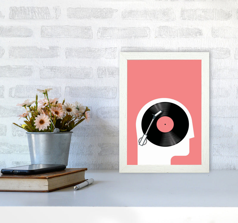 Listen To Records Art Print by Jason Stanley A4 Oak Frame