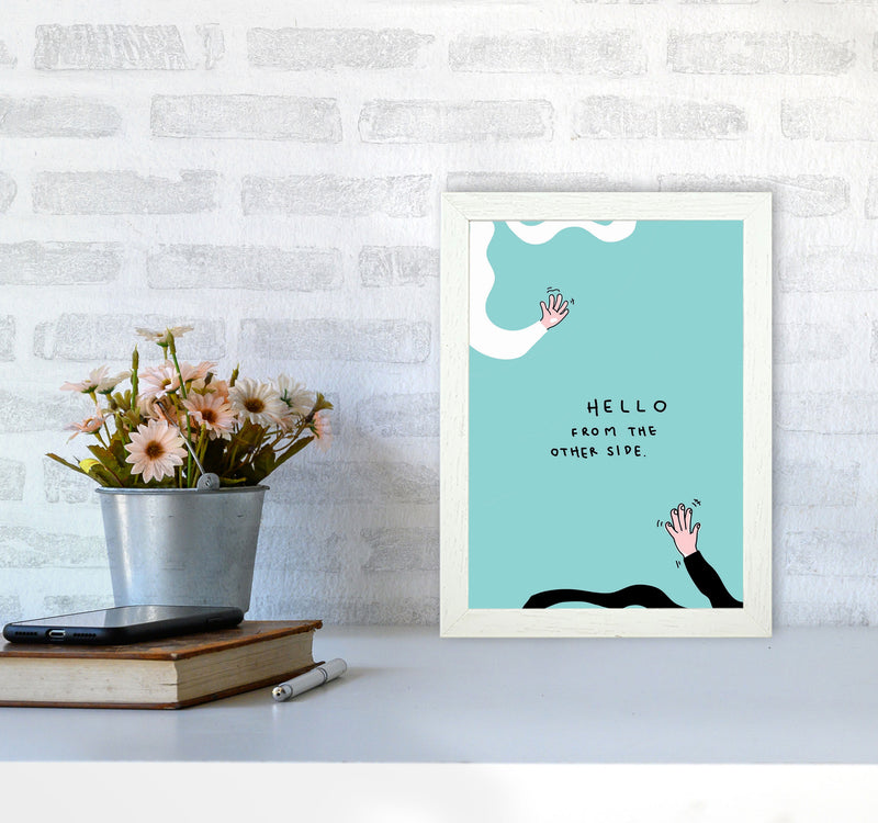 Hello From The Other Side Art Print by Jason Stanley A4 Oak Frame