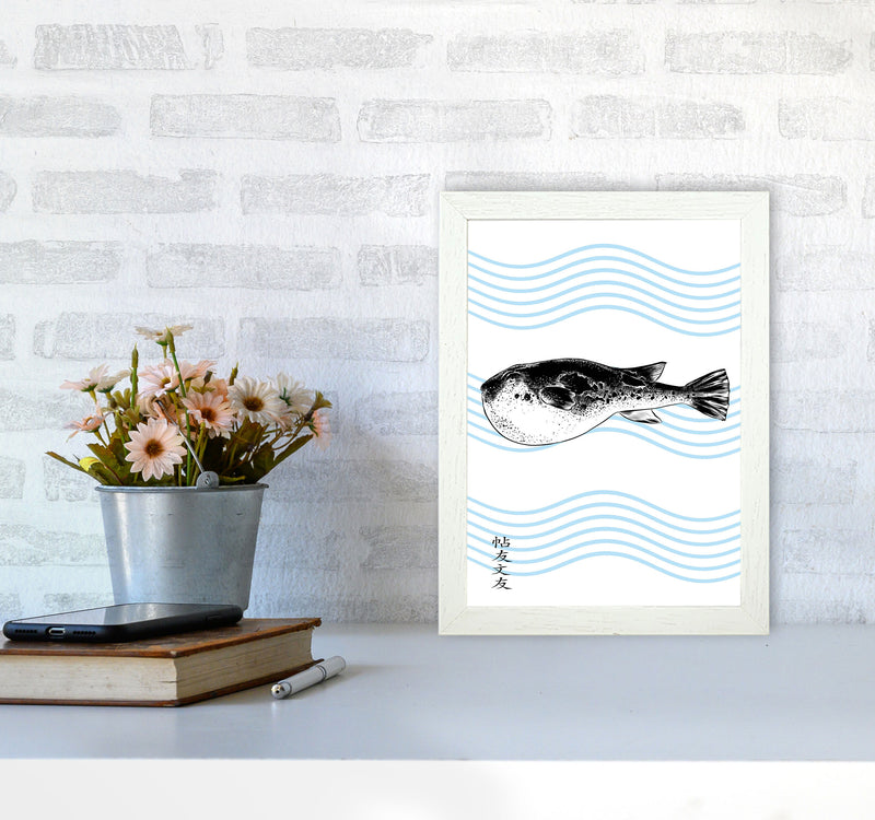 Fugu Art Print by Jason Stanley A4 Oak Frame