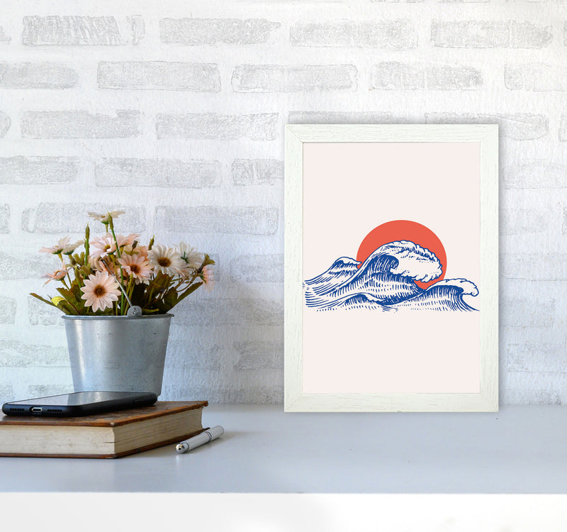 Chill Waves Art Print by Jason Stanley A4 Oak Frame