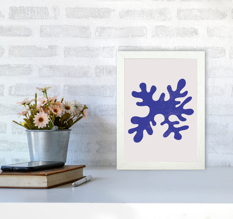 Abstract Blue Algae Art Print by Jason Stanley A4 Oak Frame