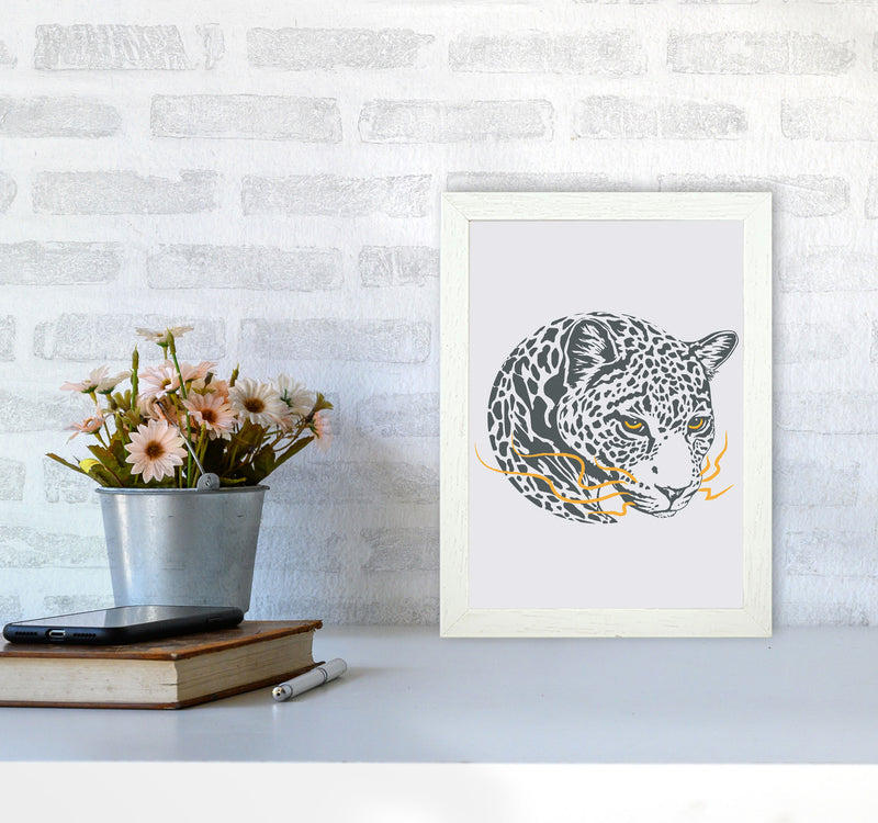 Wise Leopard Art Print by Jason Stanley A4 Oak Frame