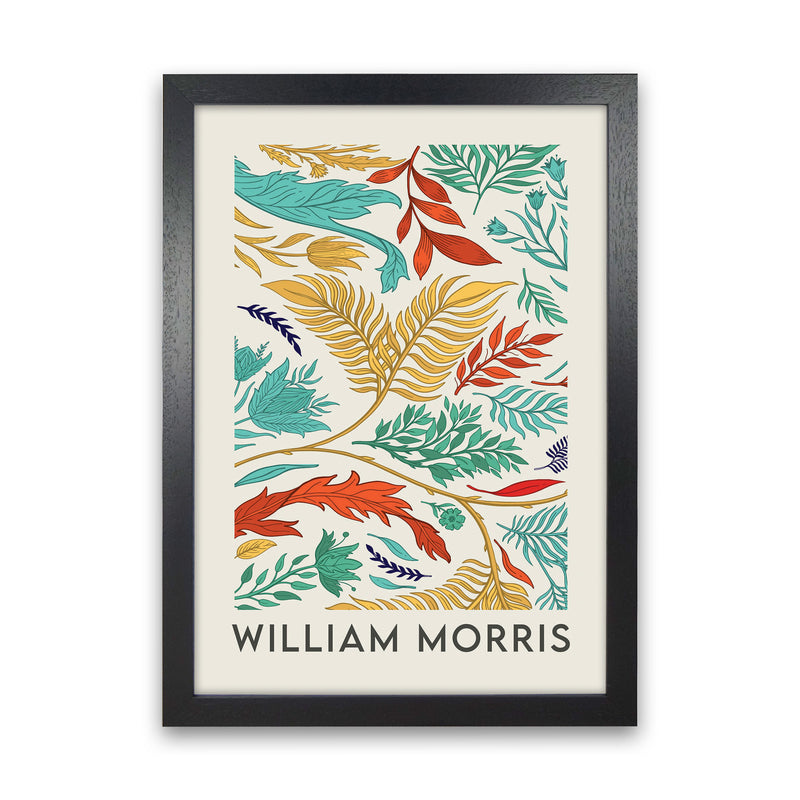 William Morris- Vibrant Wild Flowers Art Print by Jason Stanley Black Grain