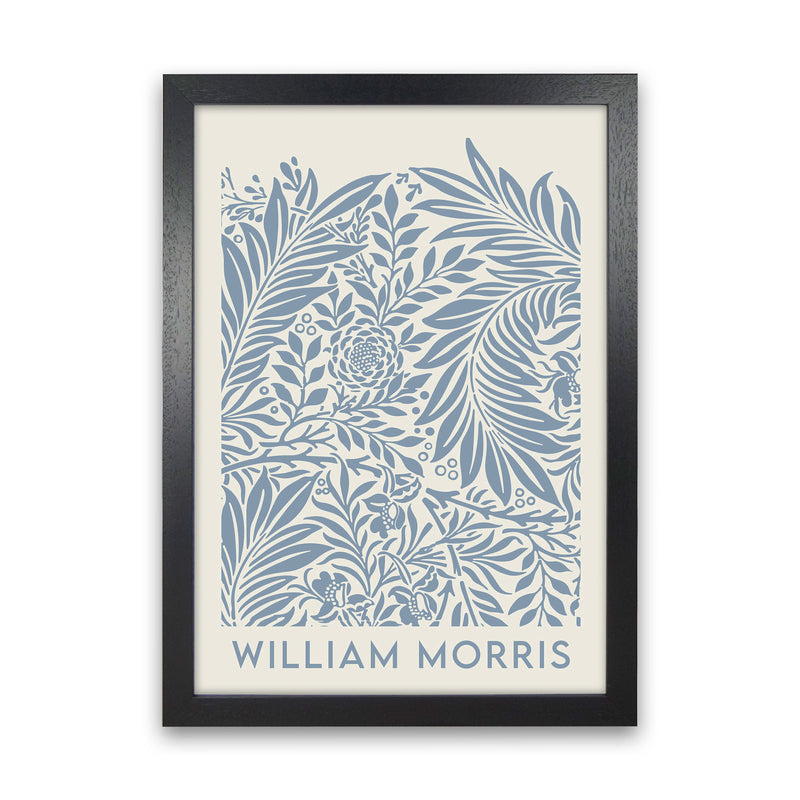 William Morris- Blue Wild Flowers Art Print by Jason Stanley Black Grain