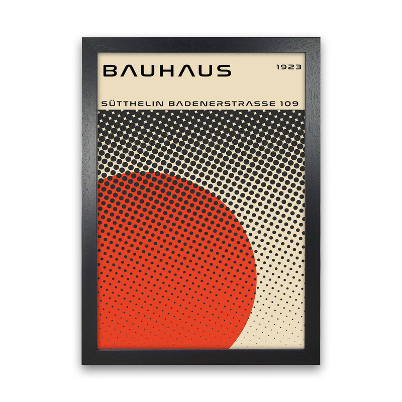 Bauhaus Geometric Red Vibe II Art Print by Jason Stanley Black Grain