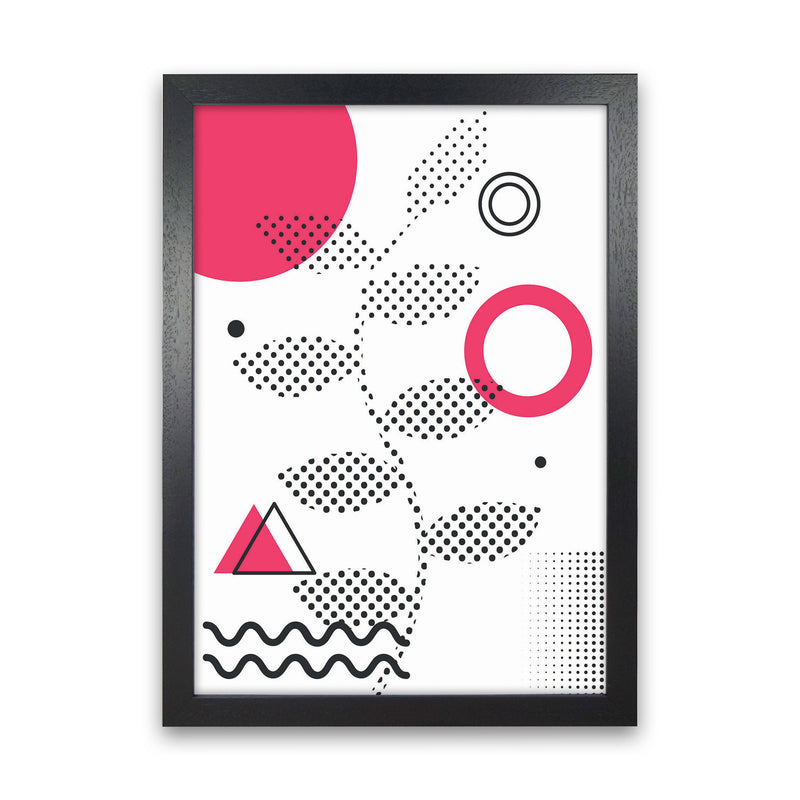 Abstract Halftone Shapes 1 Art Print by Jason Stanley Black Grain