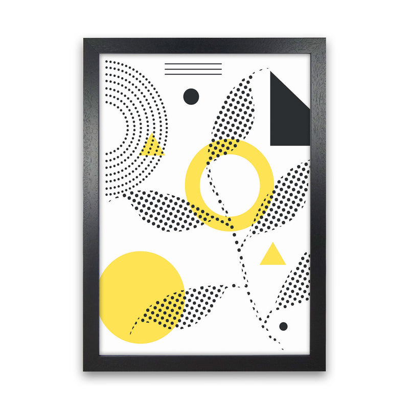 Abstract Halftone Shapes 2 Art Print by Jason Stanley Black Grain