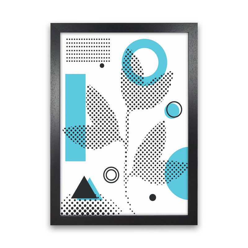 Abstract Halftone Shapes 3 Art Print by Jason Stanley Black Grain