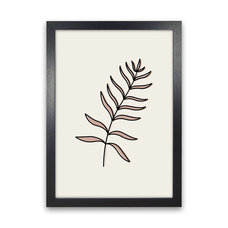 Abstract Tropical Leaves I Art Print by Jason Stanley Black Grain