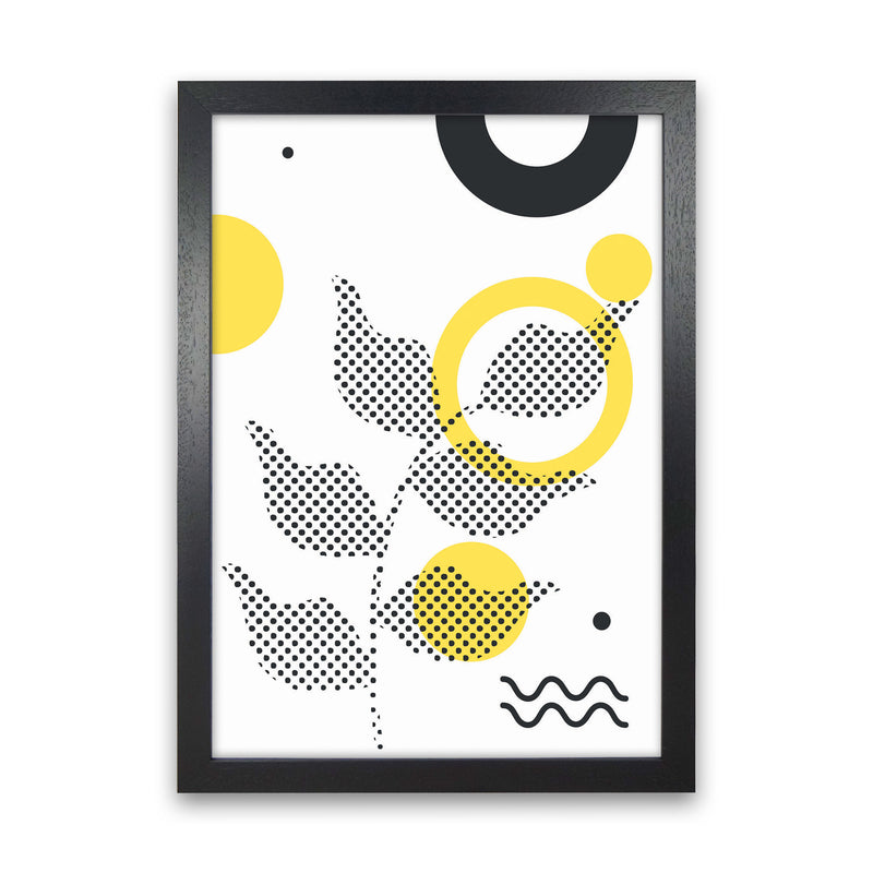 Abstract Halftone Shapes 4 Art Print by Jason Stanley Black Grain