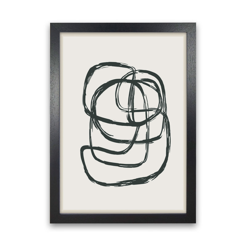 Modern Abstract Shapes 2 Art Print by Jason Stanley Black Grain