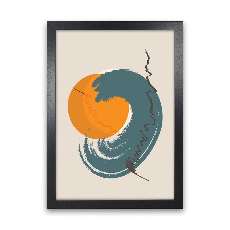 Sunshine Abstract Swirl Art Print by Jason Stanley Black Grain