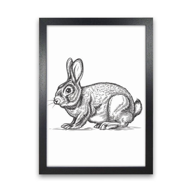 Watch Out For The Bunny Art Print by Jason Stanley Black Grain