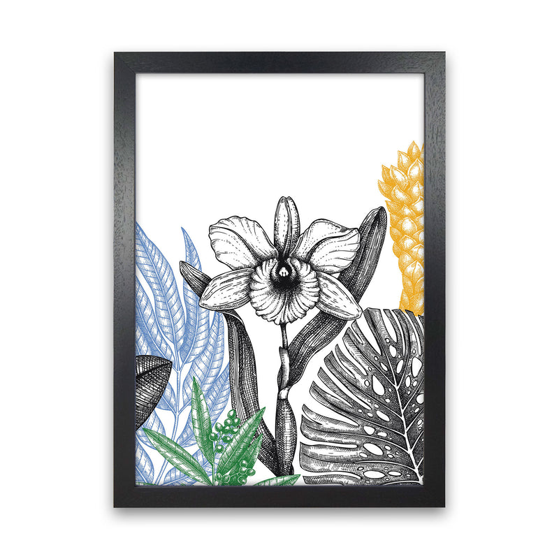 Minimalist Flower Vibes Art Print by Jason Stanley Black Grain