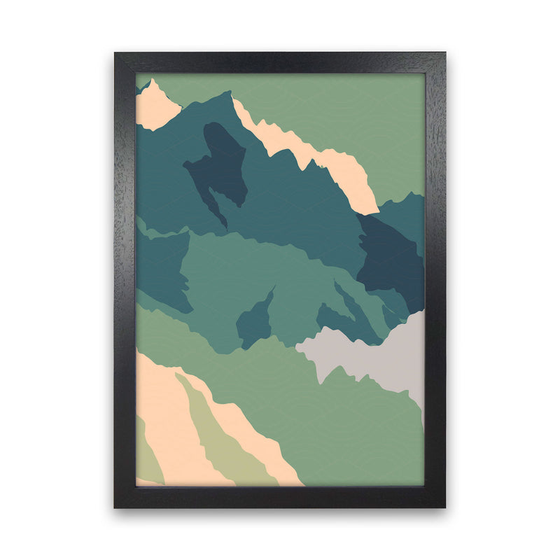 Japanese Mountain Range Art Print by Jason Stanley Black Grain