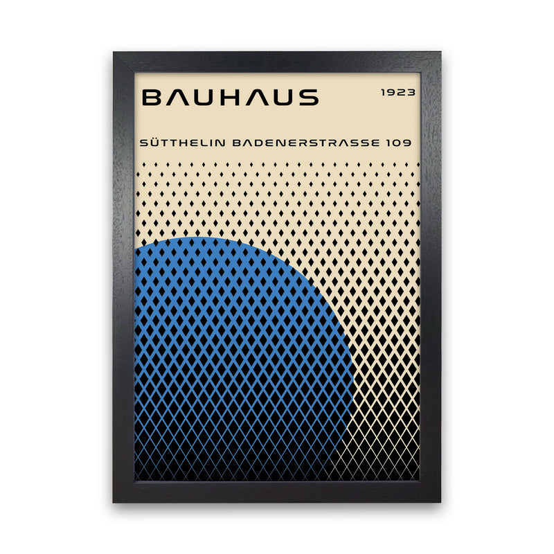 Bauhaus Geometric Blue Art Print by Jason Stanley Black Grain