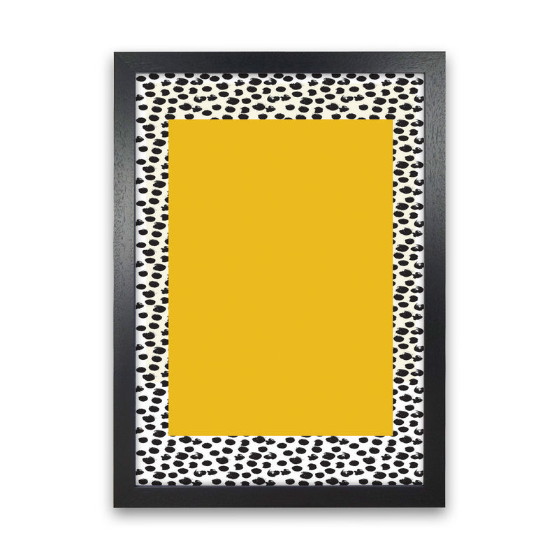 Minimal Yellow Poster Art Print by Jason Stanley Black Grain