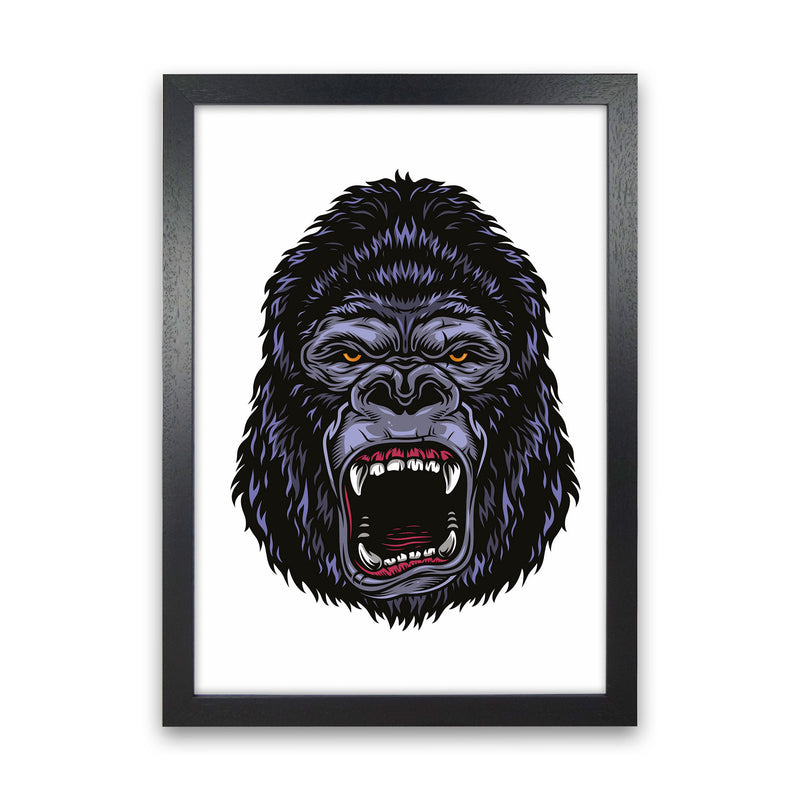 Gorilla Illustration Art Print by Jason Stanley Black Grain