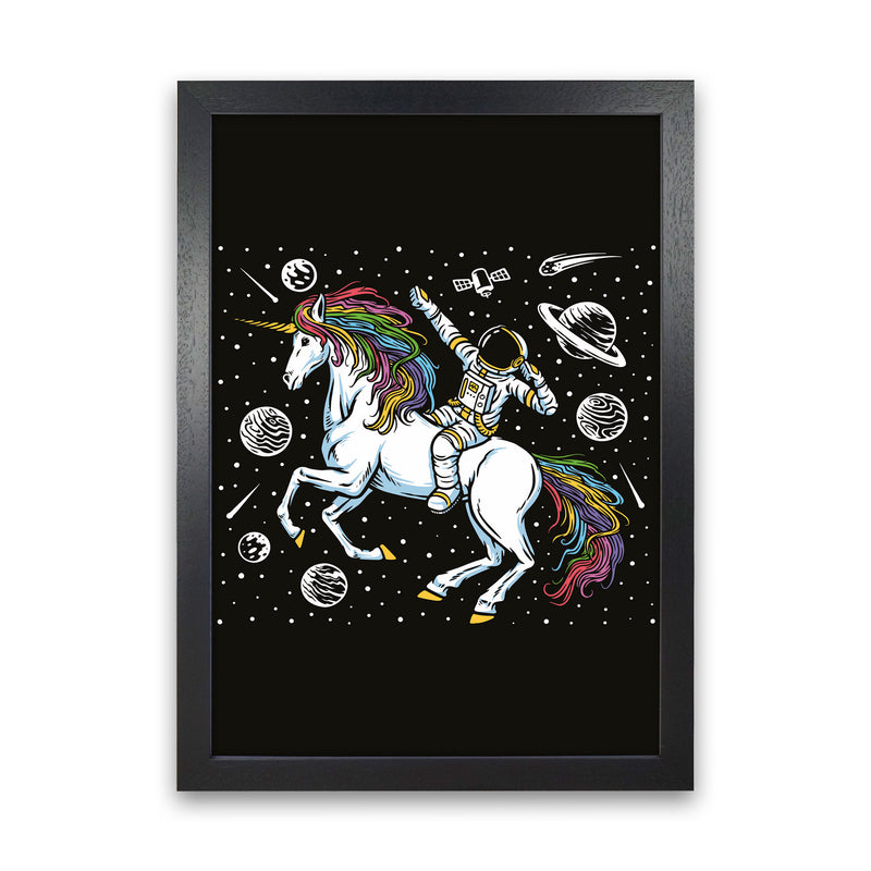 The Galictic Unicorn Art Print by Jason Stanley Black Grain