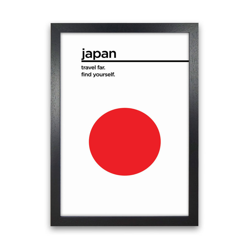 Japan Travel Poster Art Print by Jason Stanley Black Grain