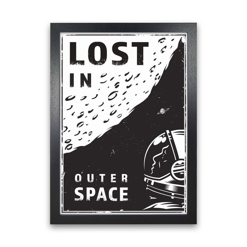 Lost In Outer Space Art Print by Jason Stanley Black Grain