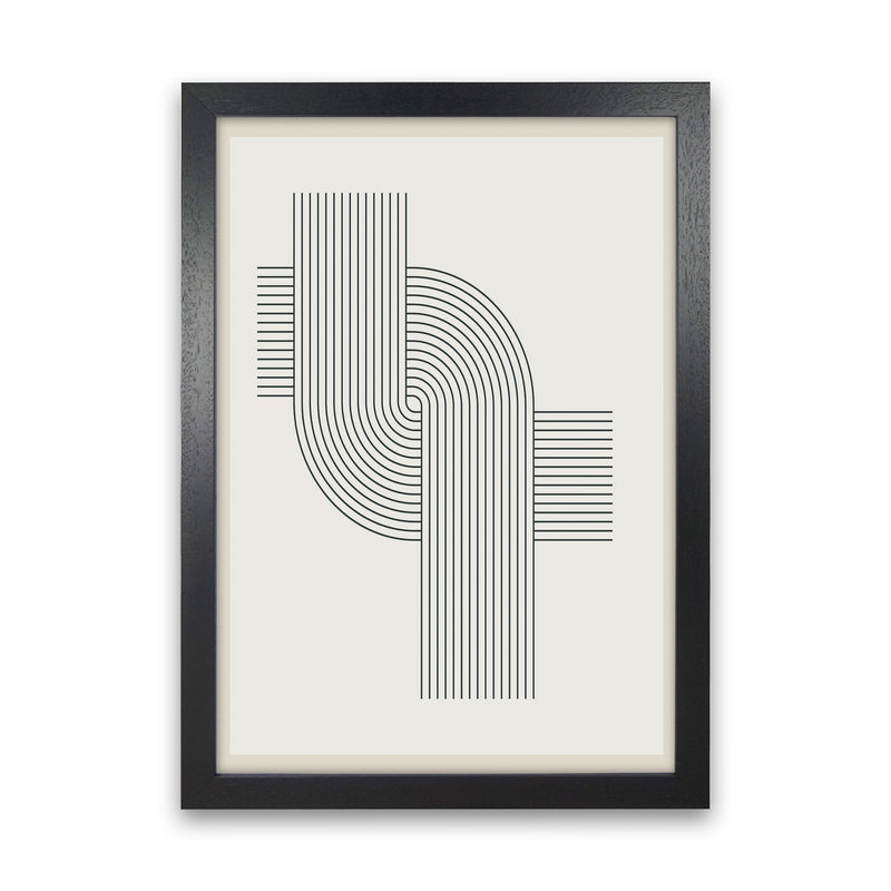 Modern Geometric 3 Art Print by Jason Stanley Black Grain