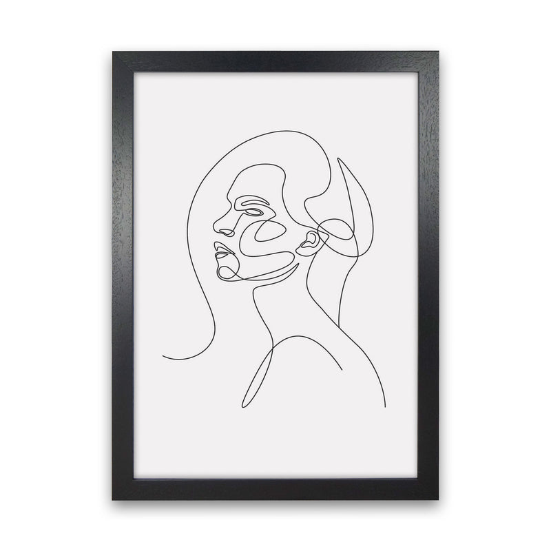 Woman Line Drawing Art Print by Jason Stanley Black Grain