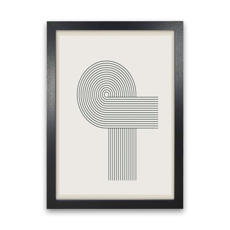 Modern Geometric 1 Art Print by Jason Stanley Black Grain