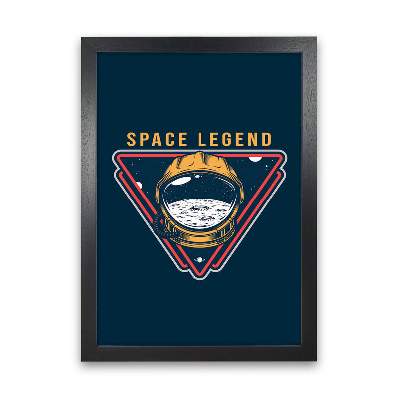 Space Legend Blue Art Print by Jason Stanley Black Grain