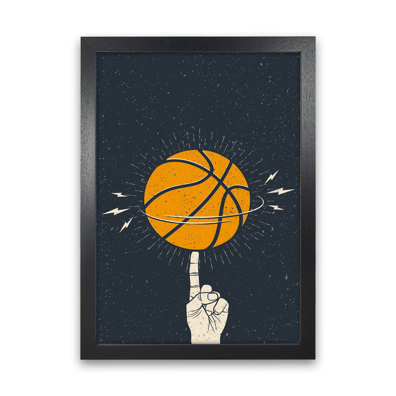 Basketball Is Fun Art Print by Jason Stanley Black Grain