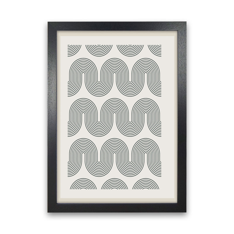 Modern Geometric 2 Art Print by Jason Stanley Black Grain