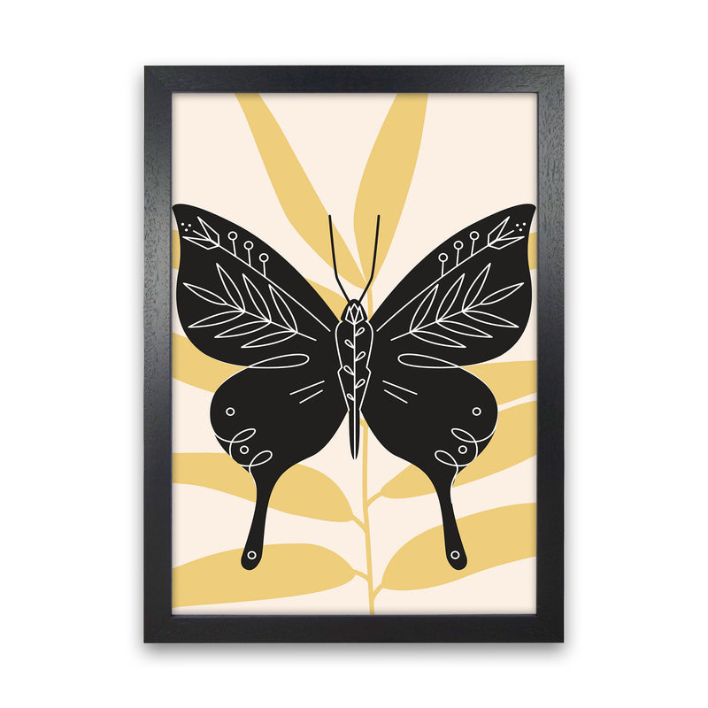 Abstract Butterfly Art Print by Jason Stanley Black Grain