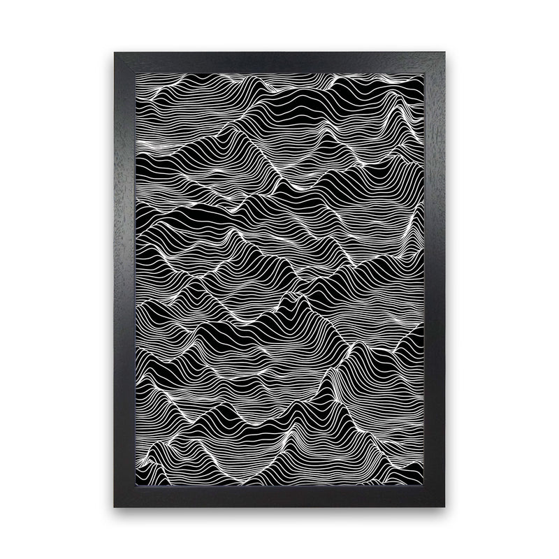 Abstract Mountains Art Print by Jason Stanley Black Grain