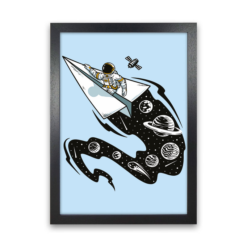 Flying Thru Space Art Print by Jason Stanley Black Grain